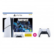PlayStation 5 (Slim) Fortnite Cobalt Star bundle + DualSense (bielo-čierne) 