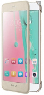 Huawei Honor Pro s-view book cover case, Gold Mobile