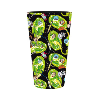 RICK & MORTY - Large Glass - 400ml - Portals - Matte Merch