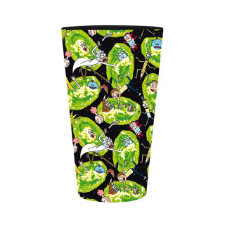 RICK & MORTY - Large Glass - 400ml - Portals - Matte Merch