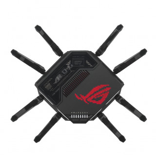 ASUS ROG Rapture GT-BE98 bezdrôtový smerovač 10 Gigabit Ethernet Quad-band (2.4 GHz / 5 GHz-1 / 5 GHz-2 / 6 GHz) Čierna PC