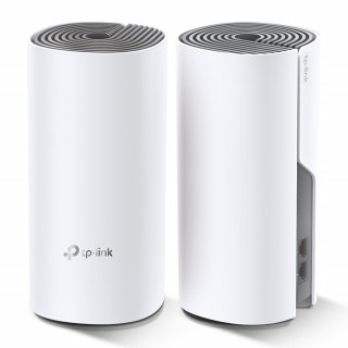 TP-Link Deco E4 (2-pack) Dvojpásmový (2,4 ghz/5 ghz) Wi-Fi 5 (802.11ac) Biela, Šedá Vnútorný PC