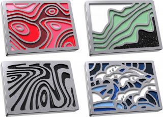 HyperX Badge Pack - Abstract Magnetic Badges Odznak na klávesnicu PC