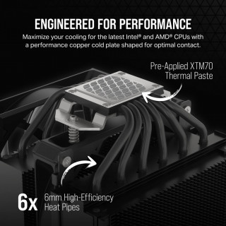 Corsair AF ELITE A115 Procesor Vzduchový chladič 14 cm Čierna 1 ks PC
