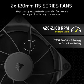 Corsair NAUTILUS 240 RS Základná doska Vodné chladenie typu všetko v jednom Čierna PC