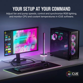 Corsair H100I Procesor Súprava vodného chladenia 12 cm Čierna PC
