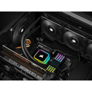 Corsair iCUE H150i RGB ELITE Procesor Vodné chladenie typu všetko v jednom 12 cm Čierna 1 ks PC
