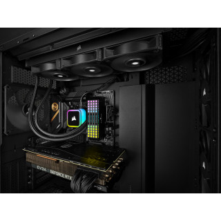 Corsair iCUE H150i RGB ELITE Procesor Vodné chladenie typu všetko v jednom 12 cm Čierna 1 ks PC