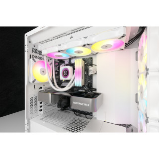 Corsair CW-9060077-WW systém chladenia počítačov Procesor Vodné chladenie typu všetko v jednom 12 cm Biela 1 ks PC