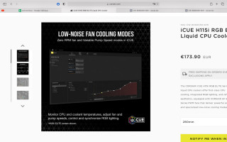 Corsair H115I Vzduchový chladič Čierna 1 ks PC