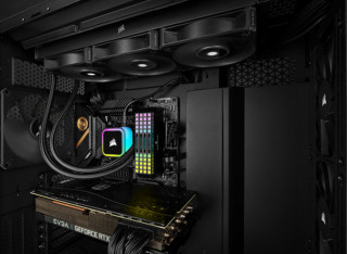 Corsair H100i Procesor Vodné chladenie typu všetko v jednom 12 cm Čierna 1 kusov PC