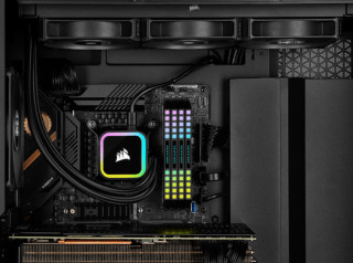 Corsair H100i Procesor Vodné chladenie typu všetko v jednom 12 cm Čierna 1 kusov PC
