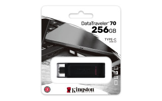 Kingston Technology DataTraveler 70 USB kľúč 256 GB USB Typ-C 3.2 Gen 1 (3.1 Gen 1) Čierna PC