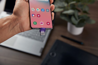 Kingston Technology DataTraveler microDuo 3C USB kľúč 256 GB USB Type-A / USB Type-C 3.2 Gen 1 (3.1 Gen 1) Nerezová oceľ, Purpurová PC