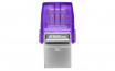 Kingston Technology DataTraveler microDuo 3C USB kľúč 256 GB USB Type-A / USB Type-C 3.2 Gen 1 (3.1 Gen 1) Nerezová oceľ, Purpurová thumbnail