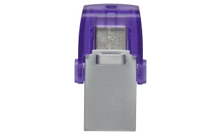 Kingston Technology DataTraveler microDuo 3C USB kľúč 256 GB USB Type-A / USB Type-C 3.2 Gen 1 (3.1 Gen 1) Nerezová oceľ, Purpurová PC