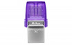 Kingston Technology DataTraveler microDuo 3C USB kľúč 64 GB USB Type-A / USB Type-C 3.2 Gen 1 (3.1 Gen 1) Purpurová, Nerezová oceľ thumbnail