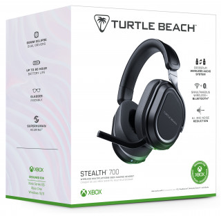 Turtle Beach Stealth 700 Slúchadlá s mikrofónom Kábel Pres hlavu Hranie Bluetooth Čierna, Šedá PC