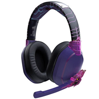 Lexip Sasuke Revenge Slúchadlá s mikrofónom Káblový a bezdrôtový Pres hlavu Hranie Bluetooth Čierna, Purpurová PC