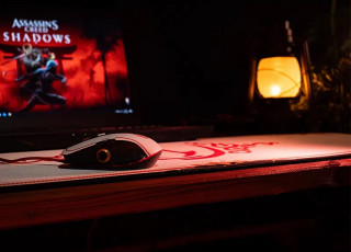 Lexip Assassin’s Creed Shadows myš Hranie Pravoruké USB Typ-A Optický 12000 DPI PC