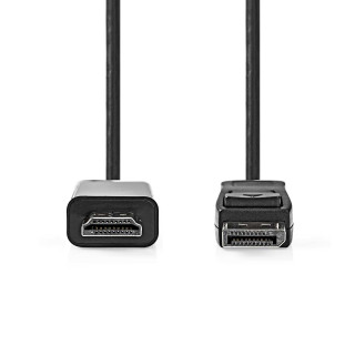 Nedis CCGL37100BK20 adaptér na video kábel 2 m Typ HDMI (štandard) DisplayPort Čierna PC