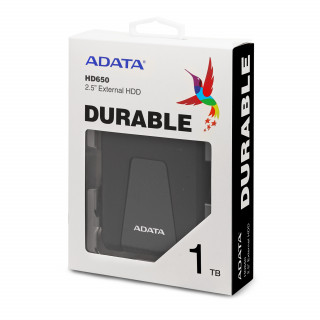 ADATA HD 650 externý pevný disk 1 TB 2.5" 2.0/3.2 Gen 1 (3.1 Gen 1) Čierna PC