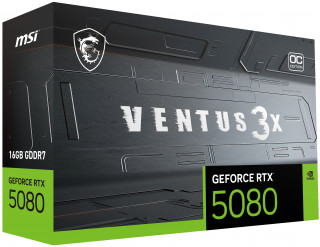 MSI VENTUS GEFORCE RTX 5080 16G 3X OC PLUS grafická karta NVIDIA 16 GB GDDR7 PC