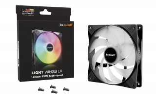 be quiet! LIGHT WINGS LX 140mm PWM high-speed Počítačová skriňa Ventilátor 14 cm Čierna 1 kusov PC