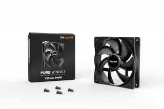 be quiet! Pure Wings 3 120mm PWM Počítačová skriňa Ventilátor 12 cm Čierna 1 kusov PC