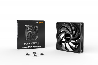 be quiet! Pure Wings 3 120mm PWM high-speed Počítačová skriňa Ventilátor 12 cm Čierna 1 kusov PC