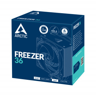 ARCTIC Freezer 36 Procesor Vzduchový chladič 12 cm Čierna, Strieborná 1 kusov PC