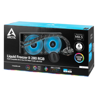ARCTIC Liquid Freezer II 280 RGB Procesor Súprava vodného chladenia 14 cm Čierna 1 kusov PC