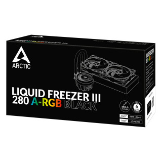 ARCTIC Liquid Freezer III 280 A-RGB Procesor Vodné chladenie typu všetko v jednom 14 cm Čierna 1 kusov PC