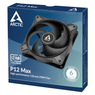 ARCTIC P12 Max Počítačová skriňa Ventilátor 12 cm Čierna 1 kusov PC