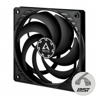 ARCTIC P12 Slim PWM PST Počítačová skriňa Ventilátor 12 cm Čierna 1 kusov PC