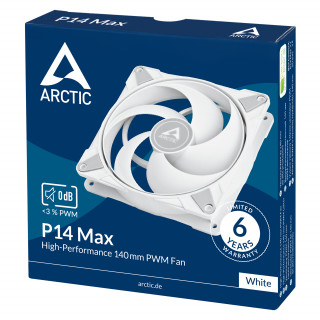 ARCTIC P14 Max (White) Počítačová skriňa Ventilátor 14 cm Biela PC