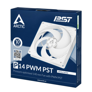 ARCTIC P14 PWM PST Počítačová skriňa Ventilátor 14 cm Biela PC