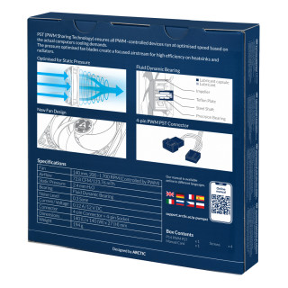 ARCTIC P14 PWM PST Počítačová skriňa Ventilátor 14 cm Biela PC