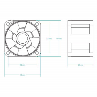ARCTIC S4028-15K Počítačová skriňa Ventilátor 4 cm Čierna 1 kusov PC