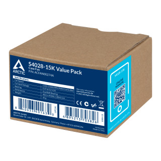 ARCTIC S4028-15K Počítačová skriňa Ventilátor 4 cm Čierna 5 kusov PC