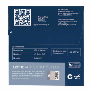 ARCTIC TP-3 teplovodivá pasta Chladiaca podložka PC