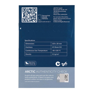 ARCTIC TP-3 teplovodivá pasta Chladiaca podložka PC