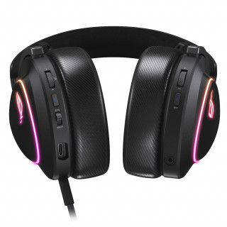 ASUS ROG DELTA II Slúchadlá s mikrofónom Káblový a bezdrôtový Pres hlavu Hranie USB Typ-C Bluetooth Čierna PC