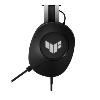 ASUS TUF Gaming H1 Gen II Slúchadlá s mikrofónom Kábel Pres hlavu Hranie USB Typ-A Čierna PC