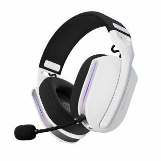 Oniverse Polaris Slúchadlá s mikrofónom Káblový a bezdrôtový Pres hlavu Hranie USB Type-C / USB Type-A Bluetooth Čierna, Biela PC