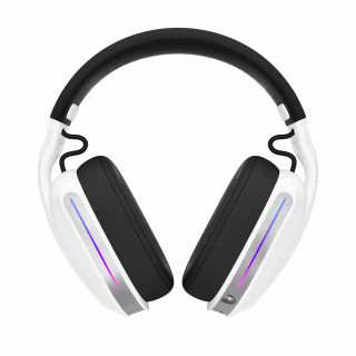 Oniverse Polaris Slúchadlá s mikrofónom Káblový a bezdrôtový Pres hlavu Hranie USB Type-C / USB Type-A Bluetooth Čierna, Biela PC