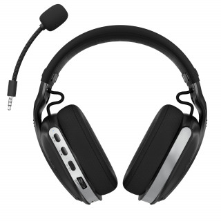 Oniverse Polaris Slúchadlá s mikrofónom Káblový a bezdrôtový Pres hlavu Hranie USB Type-C / USB Type-A Bluetooth Čierna PC