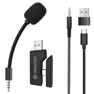 Oniverse Polaris Slúchadlá s mikrofónom Káblový a bezdrôtový Pres hlavu Hranie USB Type-C / USB Type-A Bluetooth Čierna PC