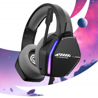 Oniverse Nebula Slúchadlá s mikrofónom Kábel Pres hlavu Hranie USB Typ-A Čierna PC