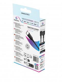 Oniverse ONICAB4-TYPEC3-BLK USB kábel 3 m USB A USB C Čierna PC